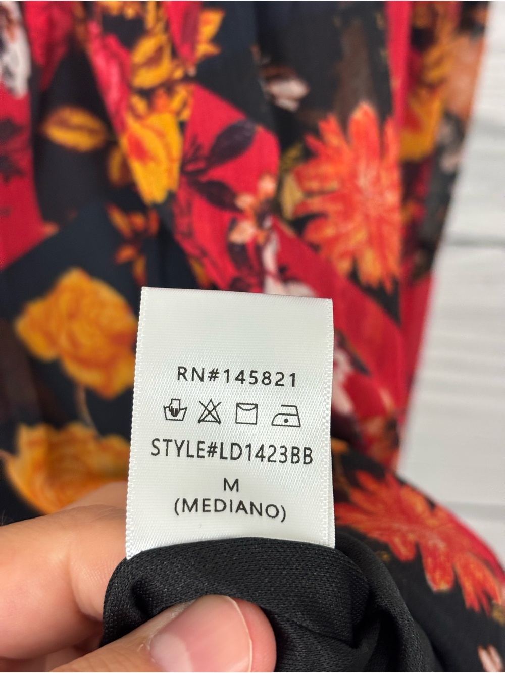 Baltic Born Suzy maxi dress black/red floral size medium NWT - Picture 5 of 9